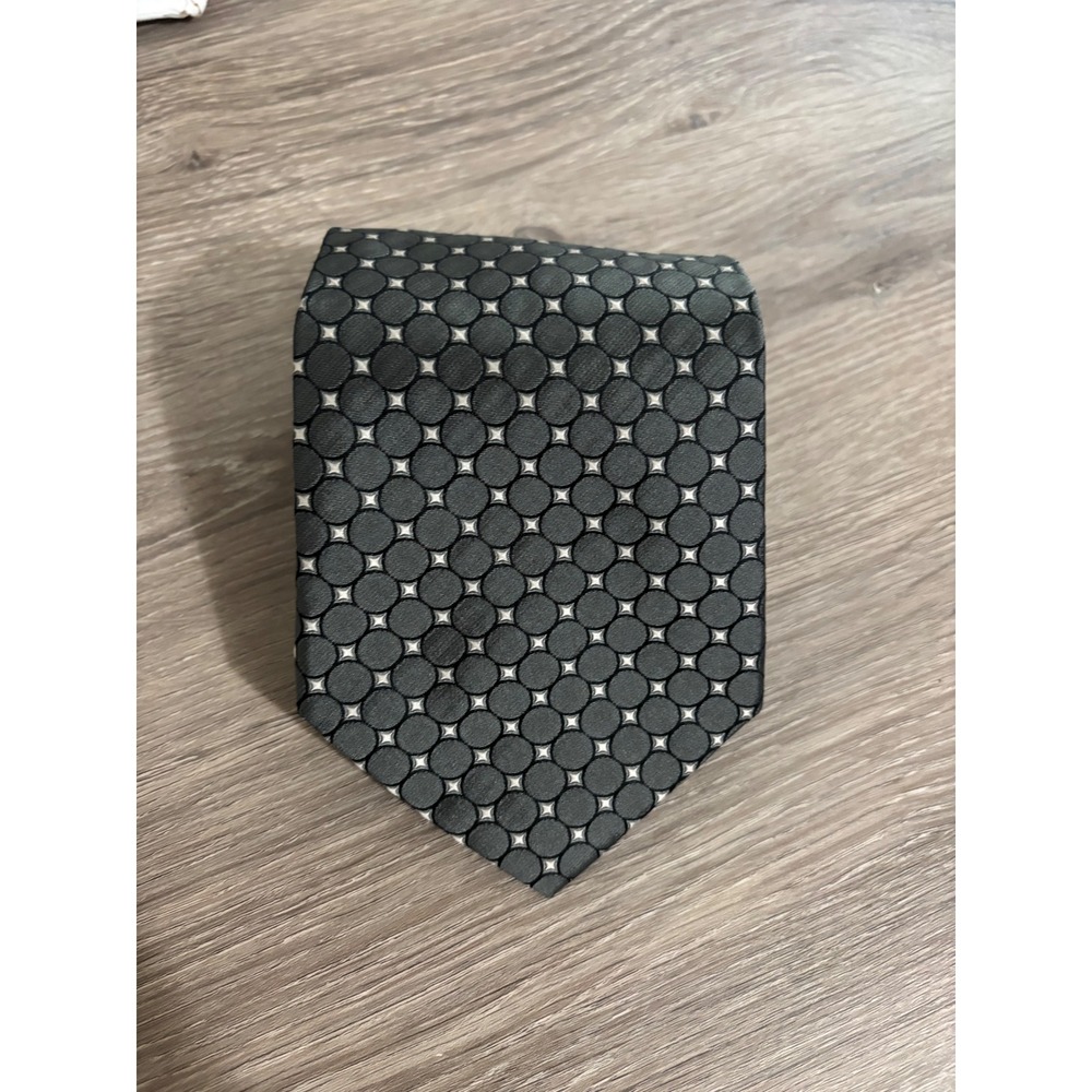 Tommy Hilfiger Neck Tie Gray Circle Pattern